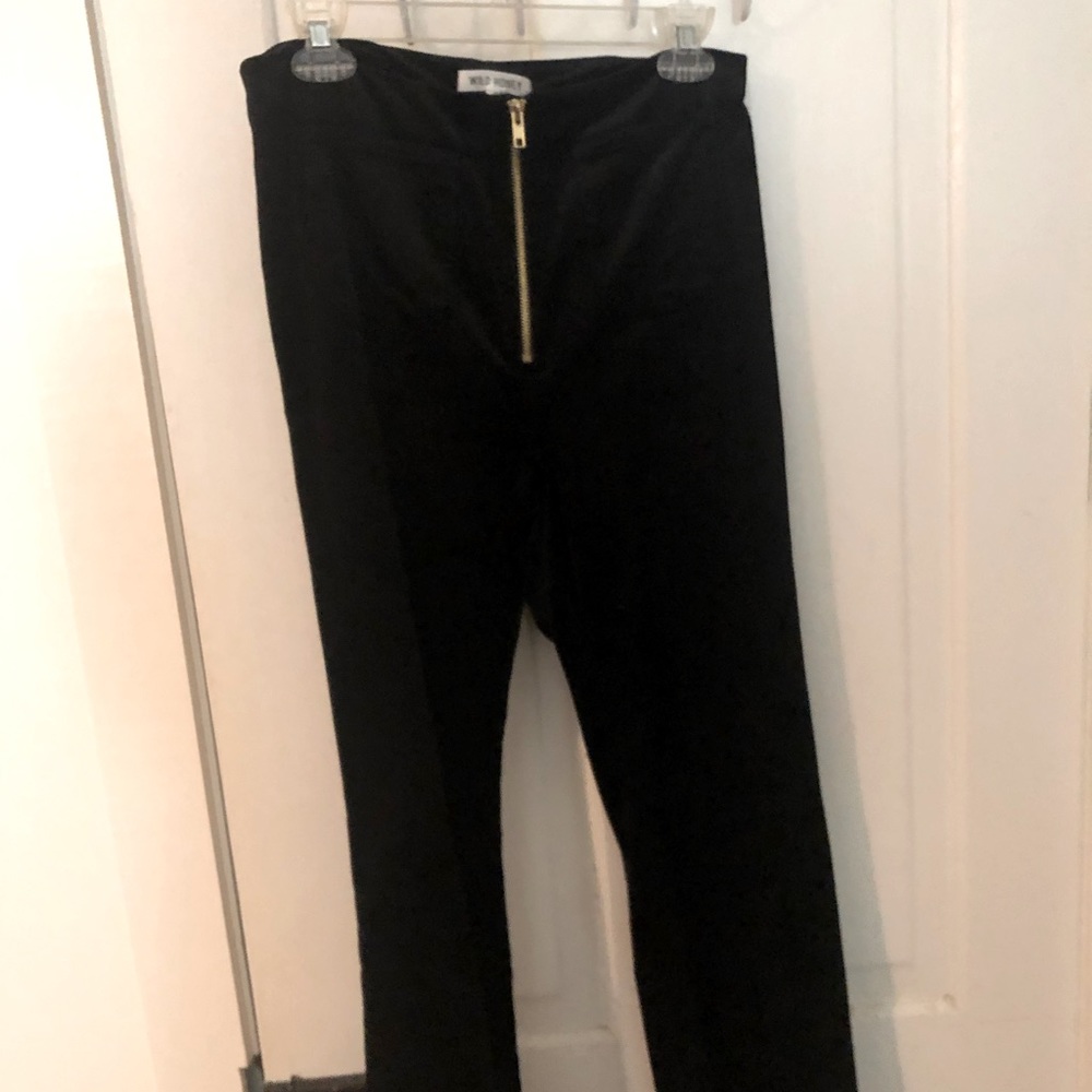 Velvet high waisted pants